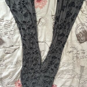SHEIN Gray Lace Leggings